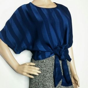 NWT Deep Blue Navy blouse by Lucy Paris